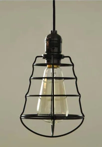 Vivi Basket Web Cage Single Bulb Hanging Light