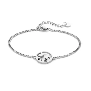 World bracelet silver