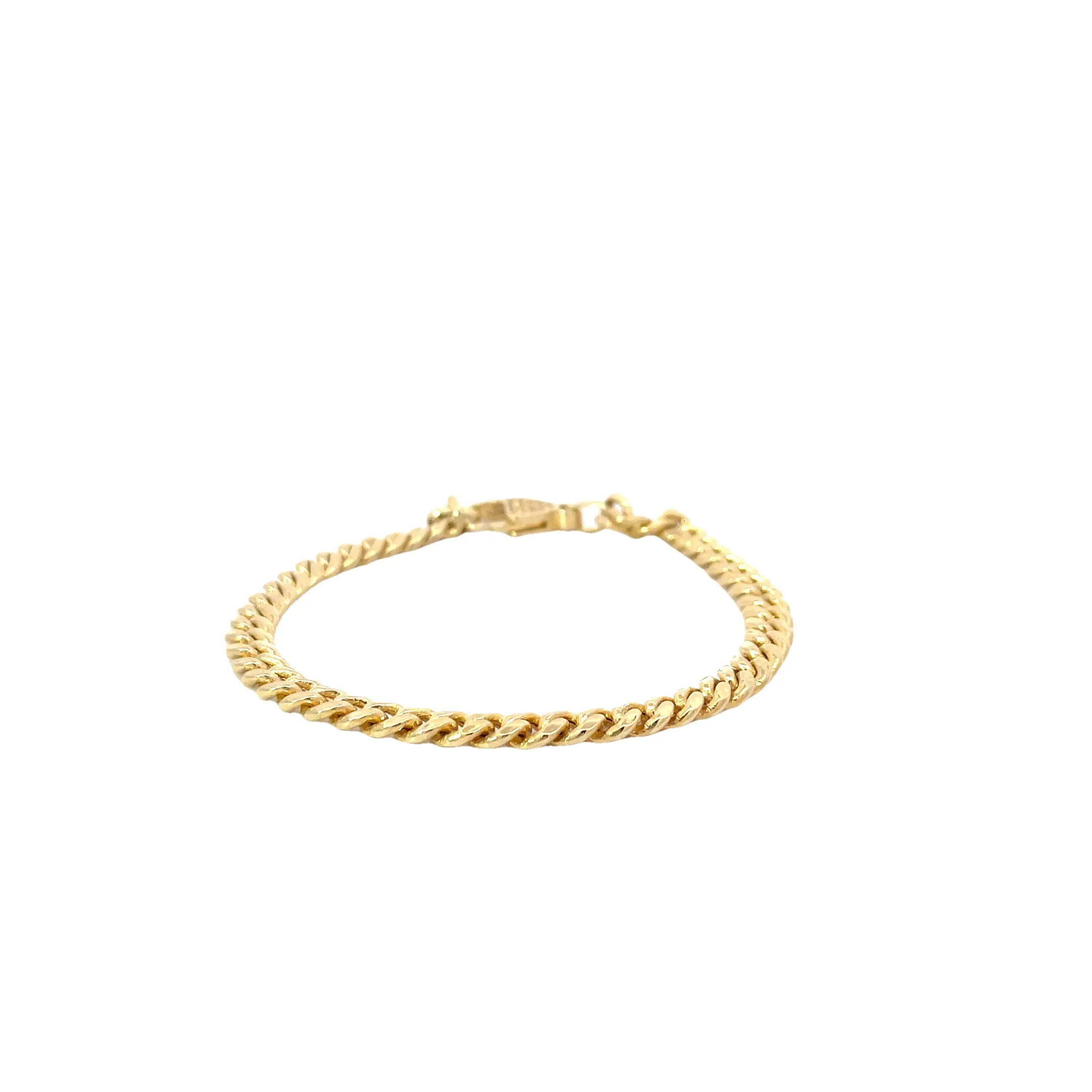 Yellow Gold Diamond Miami Cuban Bracelet