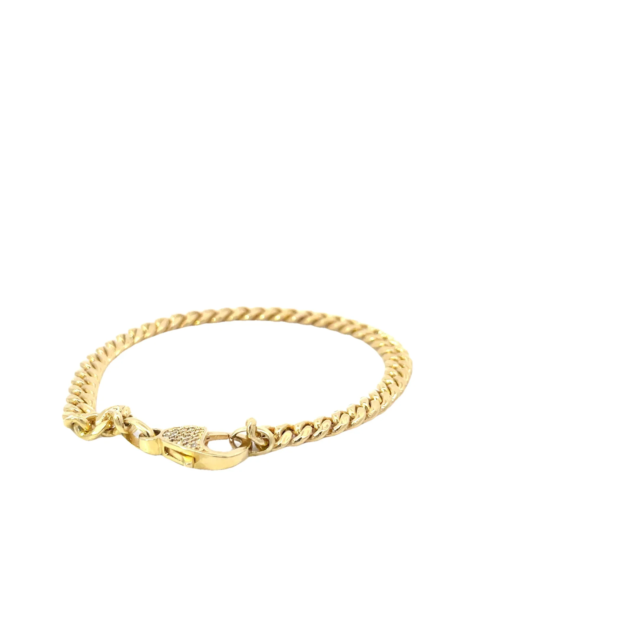 Yellow Gold Diamond Miami Cuban Bracelet