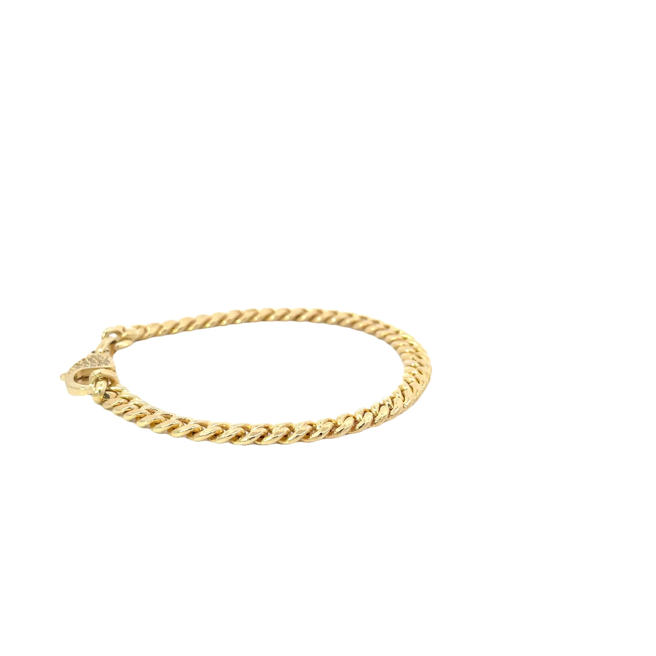 Yellow Gold Diamond Miami Cuban Bracelet